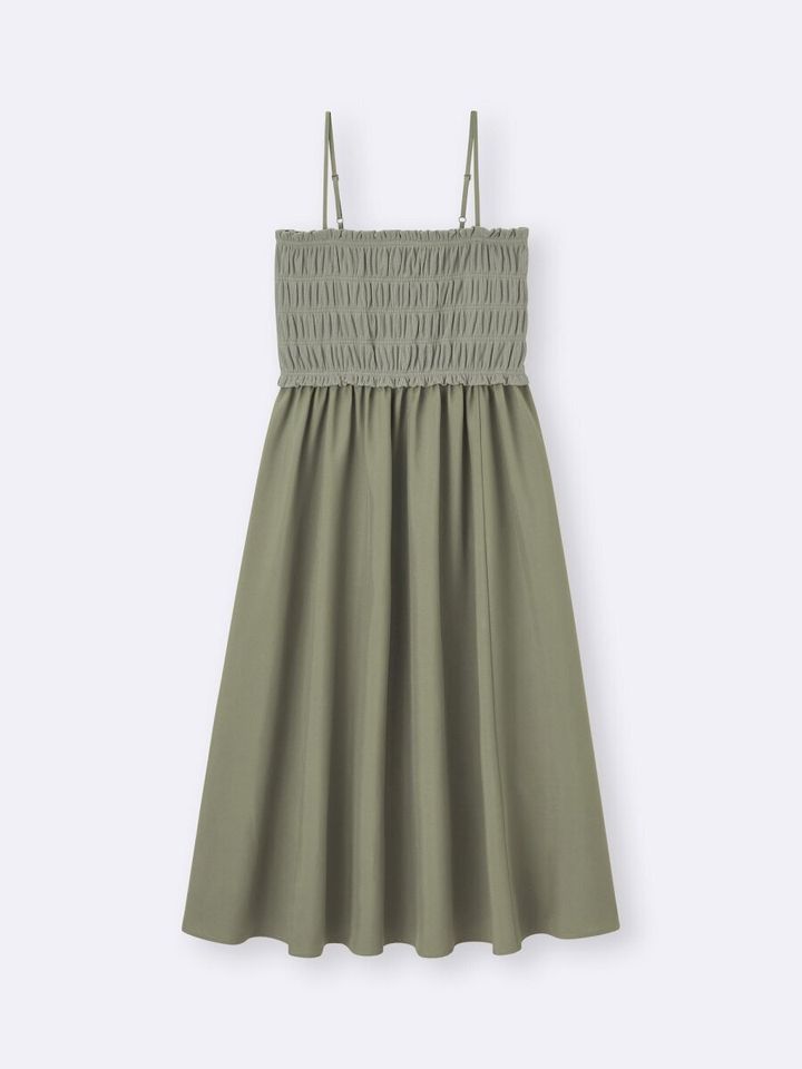 2026gu春大人女性おすすめ布帛コンビネーションワンピース