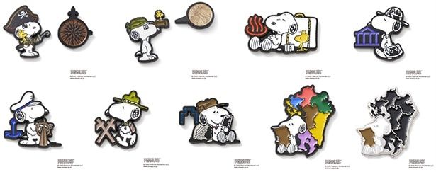 「ピンバッジ」(パイレーツ1980円、地図記号・九州地方1430円)