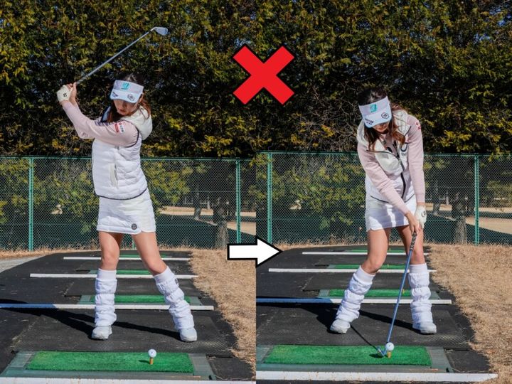 ダフリのミスをすぐに防ぐ！ベタ足でレベルブローにボールをとらえる