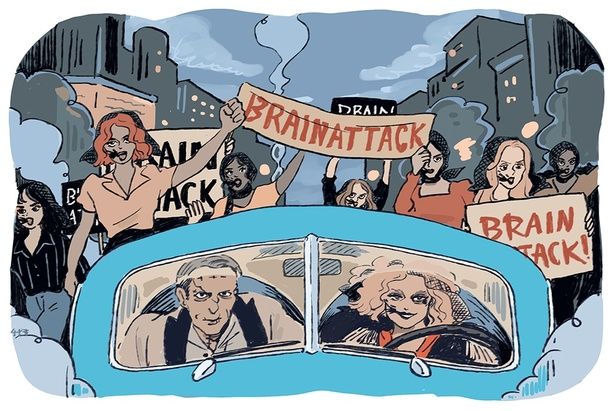 【写真を見る】ブライドとフランクの行動が多くの女性たちを奮い立たせるなど、フェミニズムのメッセージがこめられた『ザ・ブライド！』 イラスト/チヤキ