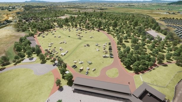 九州最大級となるキャンプフィールド