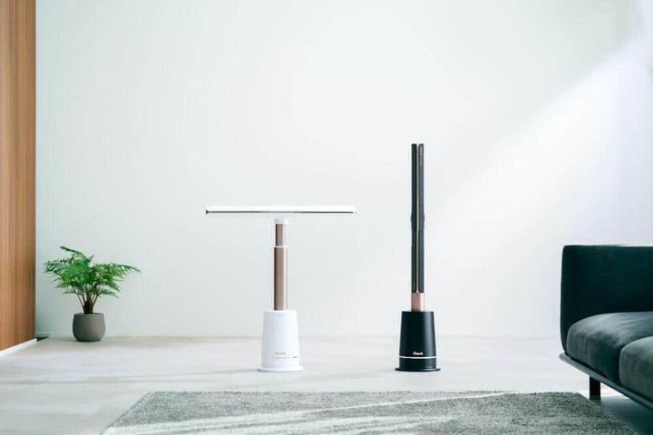 ブレードが回転、心地よい風を部屋中に 