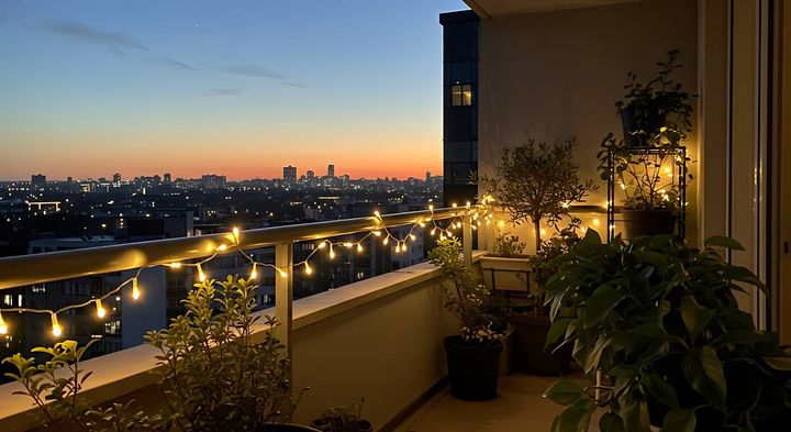 バルコニー 家庭運 上がる 照明