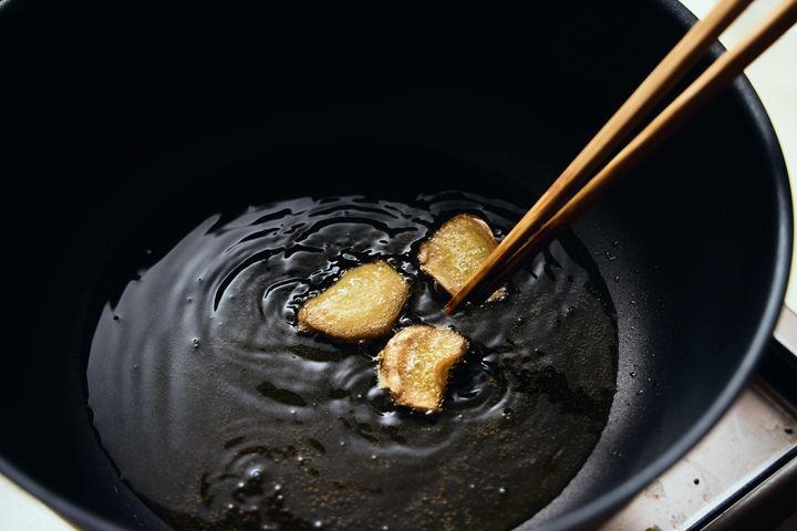 生姜を熱する