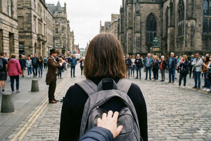 観光客が密集する場所では、何かにぶつかる感覚すらスリの手口かもしれません