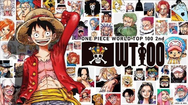 第2回 ONE PIECE キャラクター世界人気投票「WT100」キービジュアル。総勢1567キャラクターが投票対象