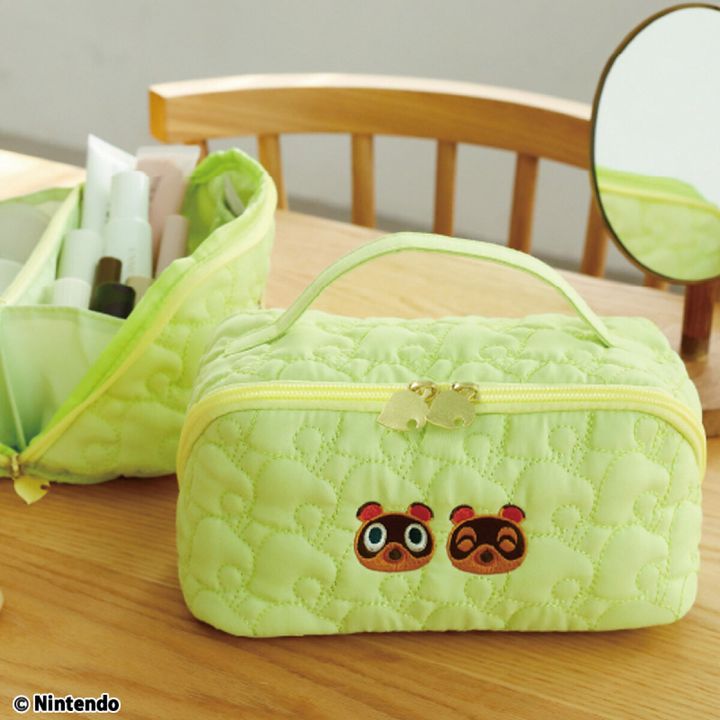 あつまれ どうぶつの森 180度ガバッと開く葉っぱ柄キルティング大容量ポーチBOOK