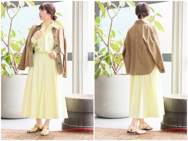 画像: シャツ￥28,600・スカート￥31,900（マルティニーク） store.melrose.co.jp