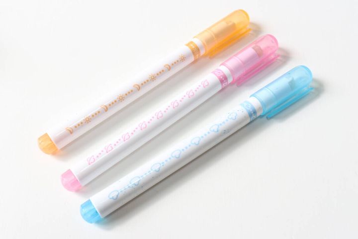 ローラー付カラーペン（雲、宇宙、月と太陽、3本）