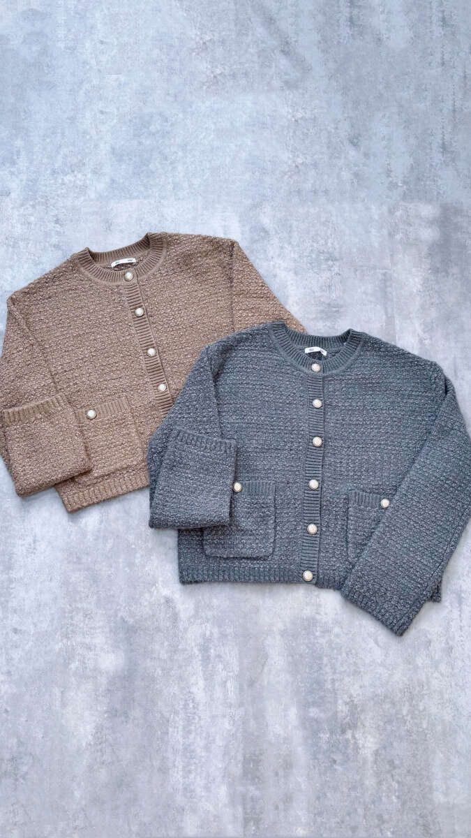 GU ツイーディーニットカーディガン