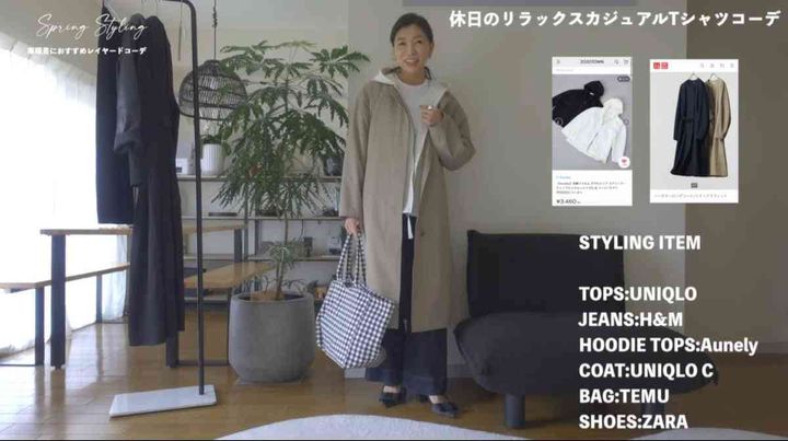 ユニクロの「ノーカラーロングコート/リラックスフィット」