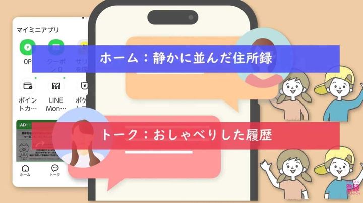 迷いがちな「ホーム」と「トーク」の違いをスッキリ理解