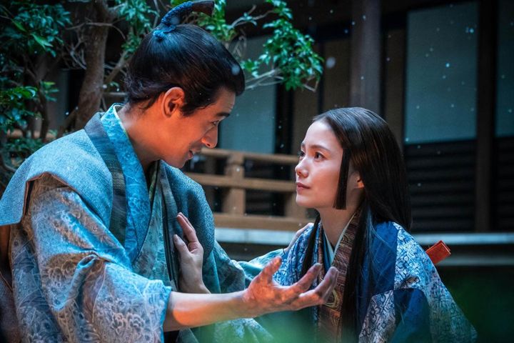 浅井長政（中島歩）、市（宮﨑あおい）／大河ドラマ「豊臣兄弟！」第11回より ©️NHK