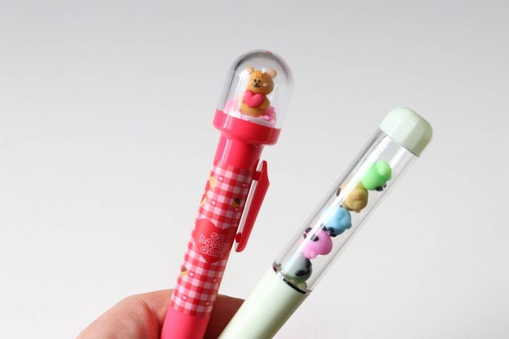 ボールペン（カプセル型、ラブリー） ボールペン（つみかさね、F）