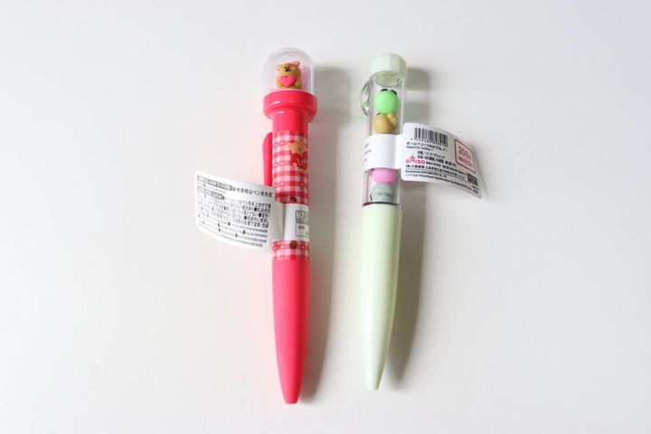 ボールペン（カプセル型、ラブリー） ボールペン（つみかさね、F） パッケージ