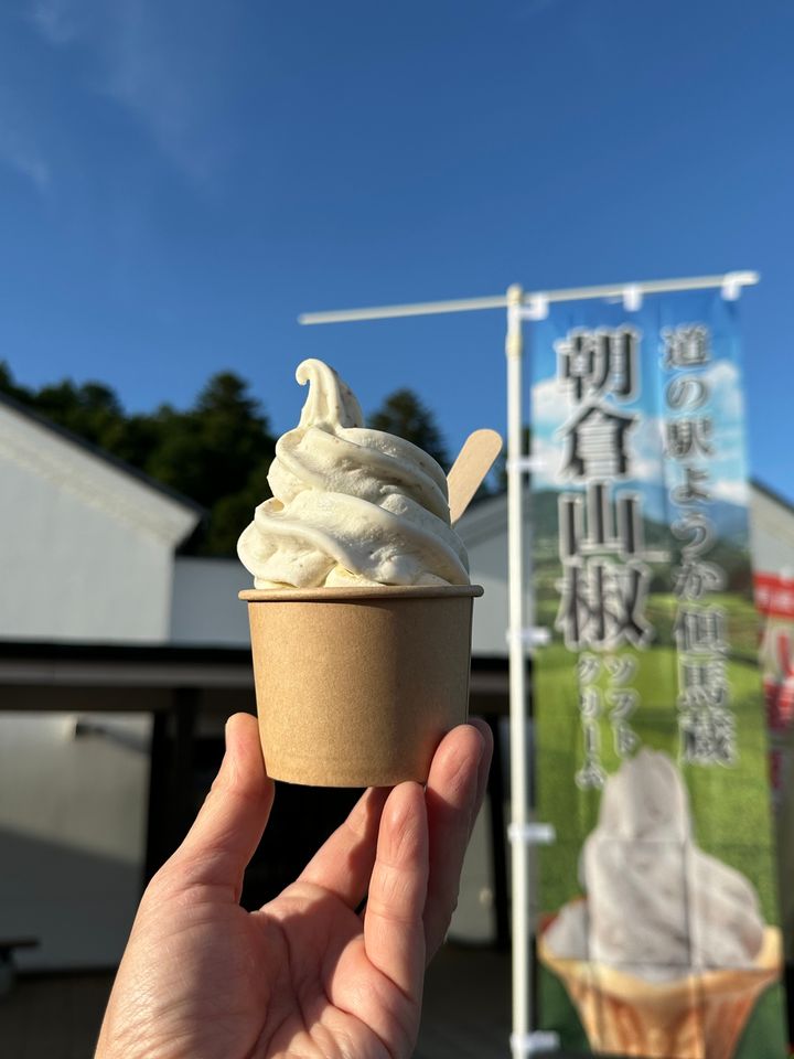 【兵庫県】道の駅ようか 但馬蔵「朝倉山椒ソフトクリーム」