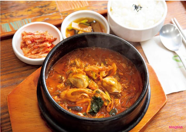 韓国のお粥が食べられるおすすめのお店 ボンジュク&ビビンバcafe 新大久保店 カキトッペギ