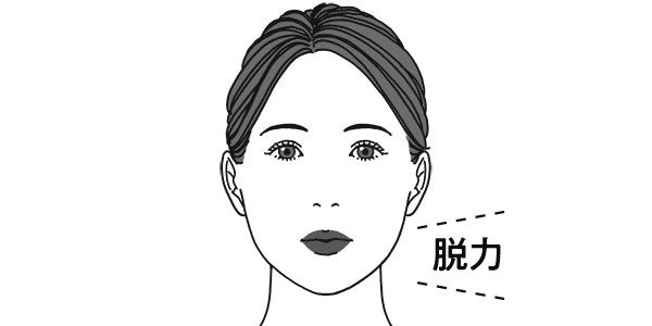 力を抜いて真顔になる「脱力」