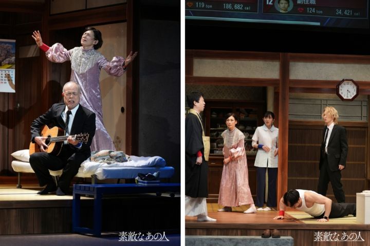 『汗が目に入っただけ』_公開ゲネプロ_カロリー競技でオーバーな演技を繰り広げる俳優陣