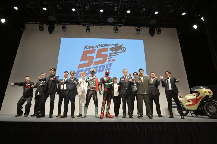 「仮面ライダー」生誕55周年発表会より （C）石森プロ・東映 width=
