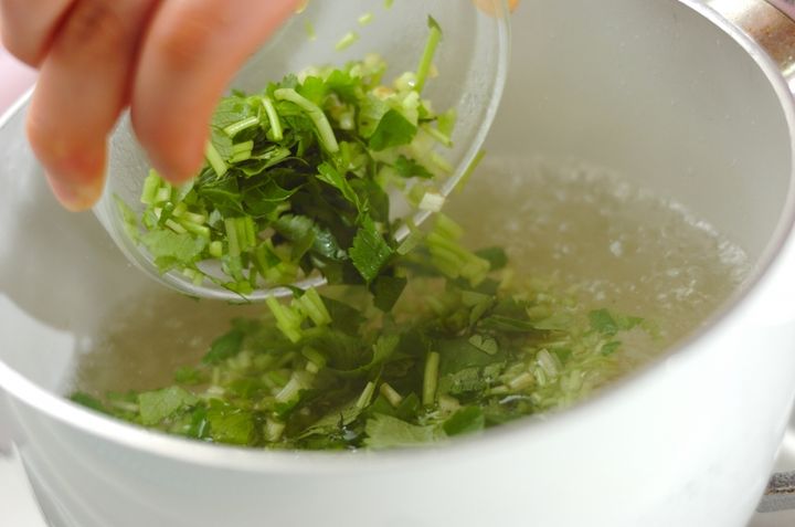 ミツバのスープの作り方1