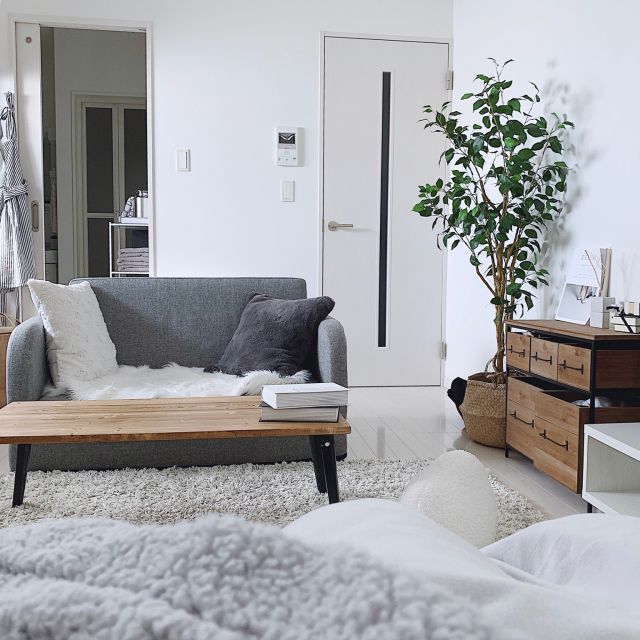 ロータイプの家具の部屋