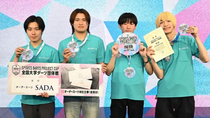 全国大学対抗ダーツ大会の盛り上がりを伝える大会会場の様子