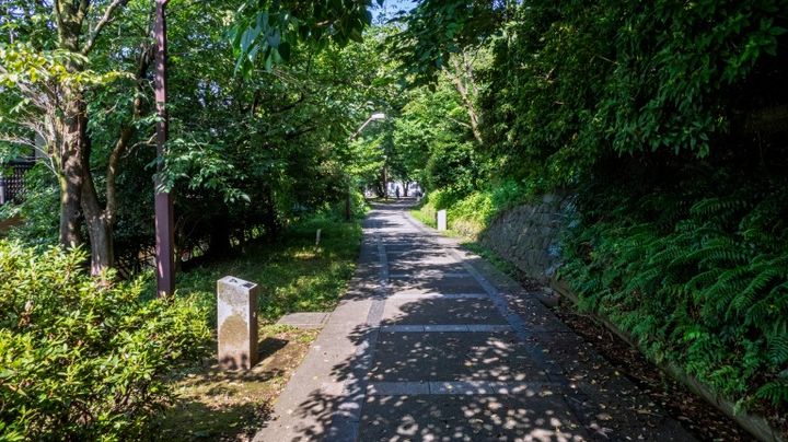 住宅街の小道 東京の緑道イメージ