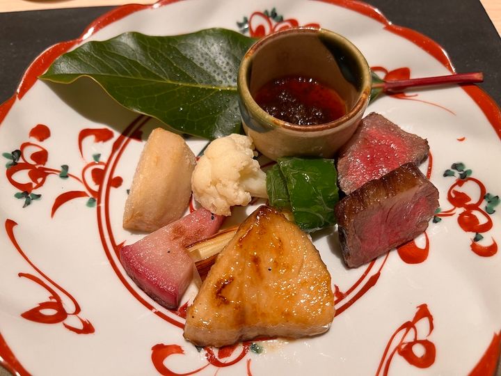 雅サーロインの炭焼き