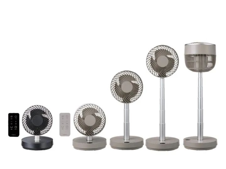 のび～るDCサーキュレーター ブラックとグレージュの2色展開