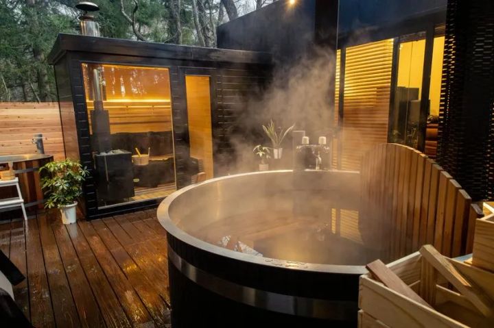 焚き火ラウンジでのBBQ体験