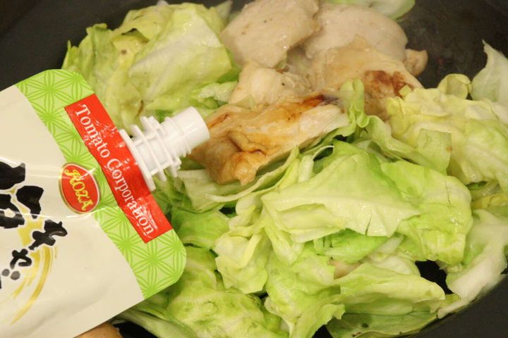 ダイソー キャベツの塩たれ キャベツ 使用例 炒め料理