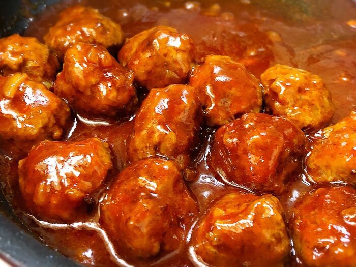 完成したミートボール