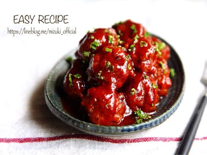 揚げずに簡単！『ミートボール』の作り方。フライパンひとつでできますよ♪【節約おかず】