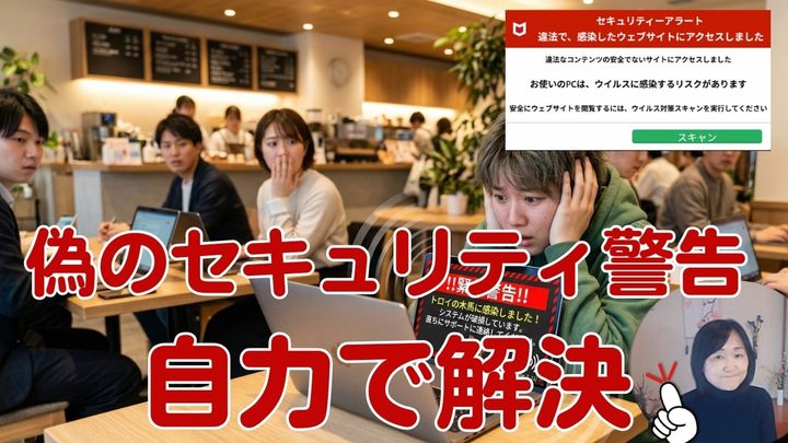 「それ、詐欺かも！」パソコンの偽警告の正体と対処法について