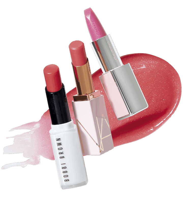 1.テクノサテン ジェル リップスティック LE02（SHISEIDO・限定） 2.アフターグロー リップバーム N 777（NARS JAPAN） 3.エクストラ リップ ティンテッド バーム 207（ボビイ ブラウン）