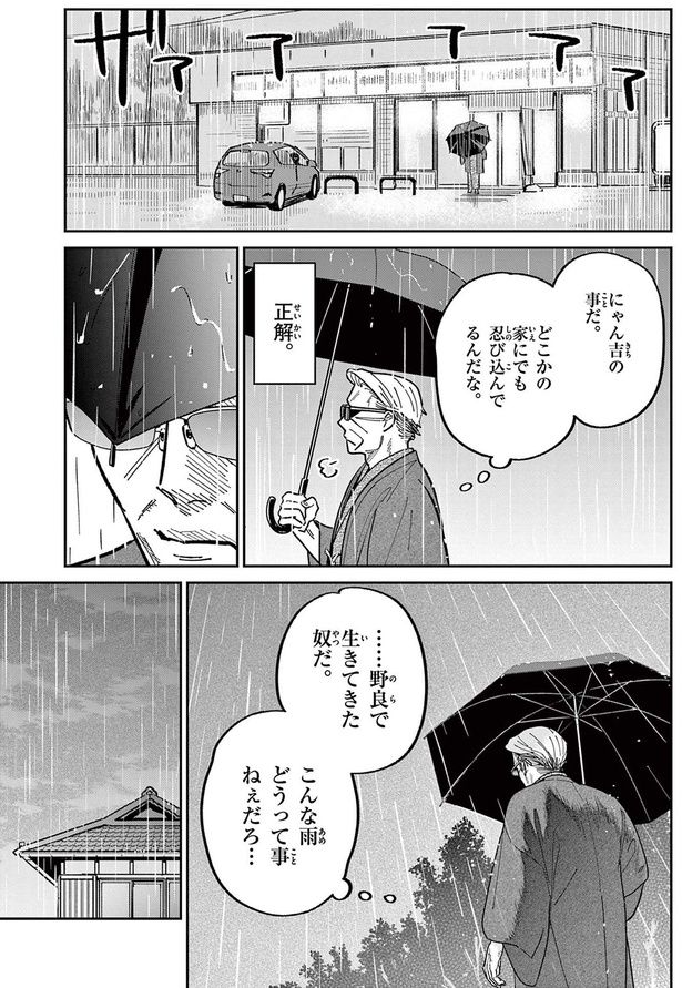 こんな雨、どうって事ねぇだろ... （C）片倉頼／小学館