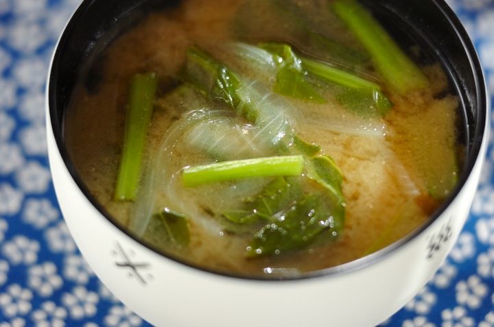 カブの葉のみそ汁