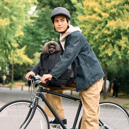 ペットブランド「buddiQ」が自転車用ペットリュック発売！取り外してリュック使用可能