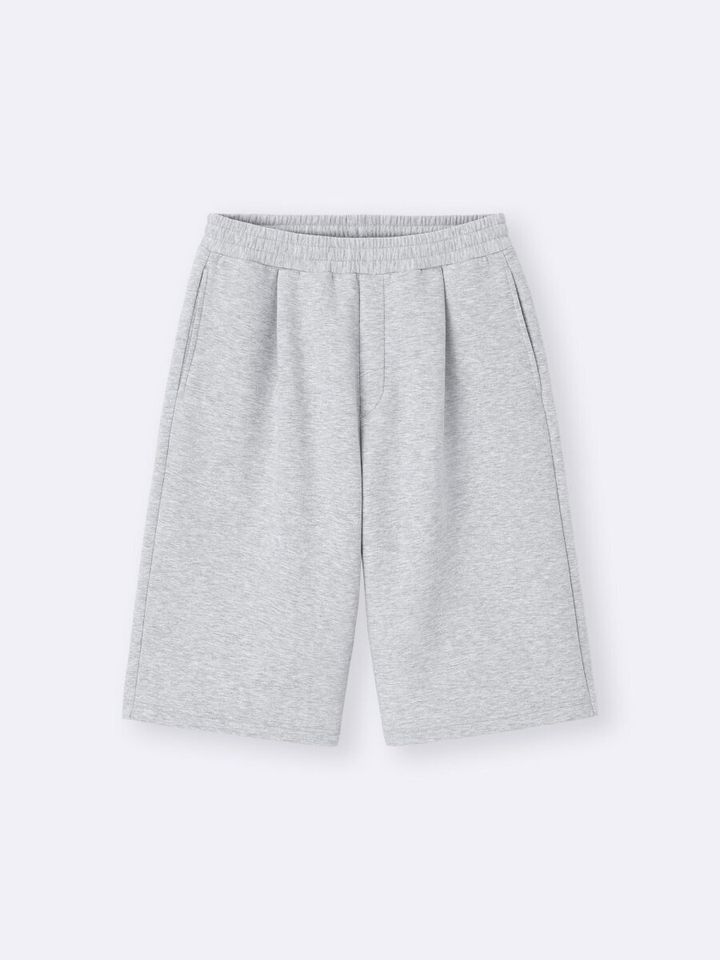 2026gu春大人女性おすすめグレーパフスウェットバギーショーツ