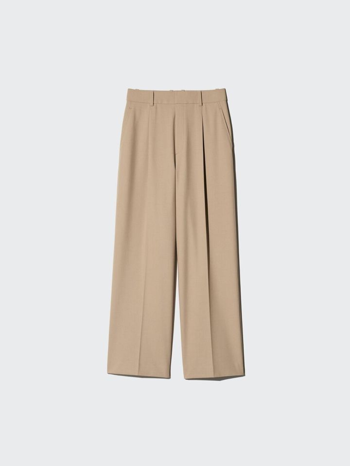 2026ユニクロ春大人女性おすすめタックワイドパンツ