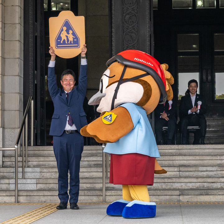 新一年生を見守る「黄色いワッペン」2026年も寄贈3