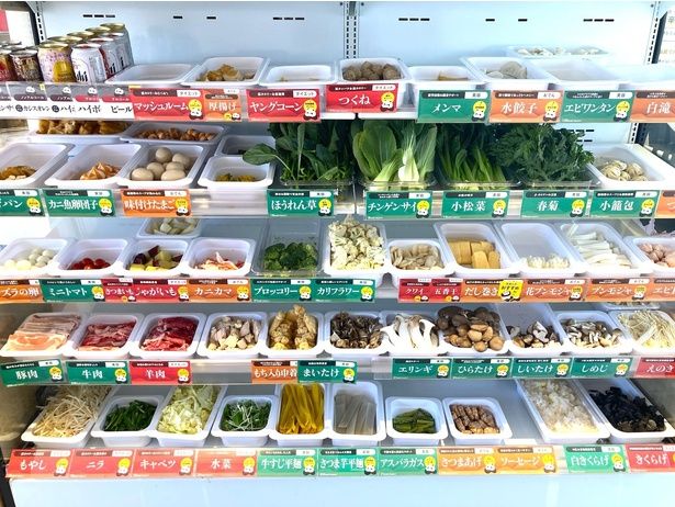 野菜も豊富にとれるのでヘルシー。豊富な具材を自由に組み合わせられるのは店舗ならではの魅力