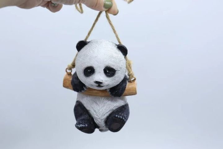 ダイソー 園芸置物（ブランコパンダ）