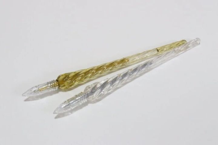 ダイソー 金属色ガラス風ボールペン