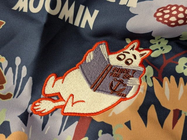 ムーミンの刺しゅうアップ