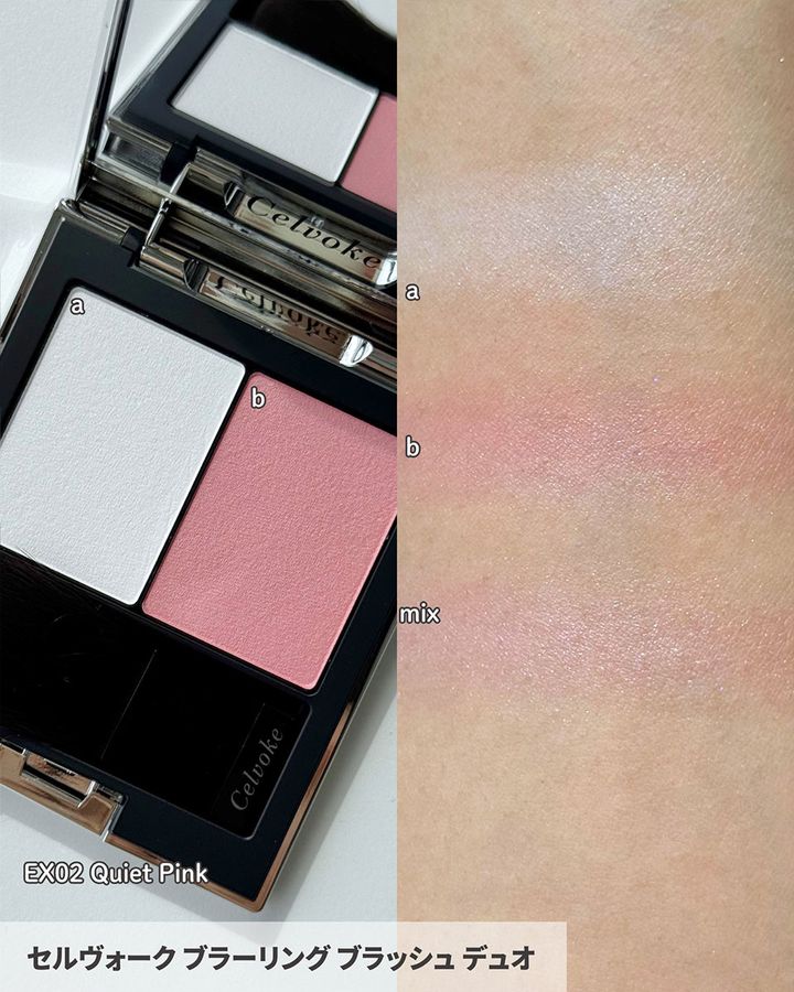 セルヴォーク ブラーリング ブラッシュ デュオ EX02 Quiet Pink