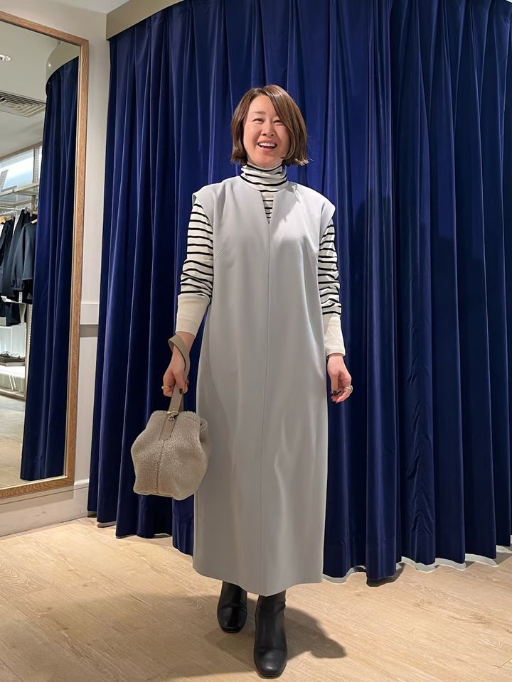 ボーダー柄タートル＆ワンピで軽やかに