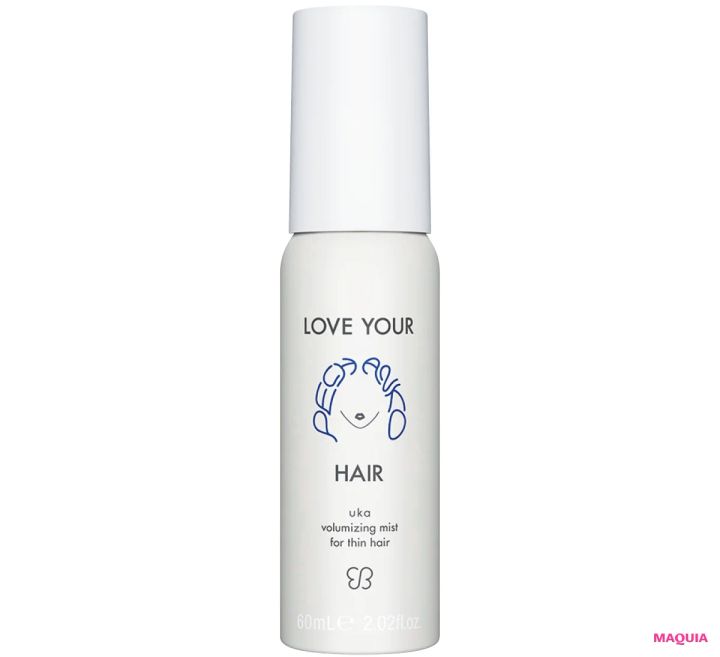 ヘアアレンジ ドライヤーを使った髪の巻き方 おすすめのアイテム uka LOVE YOUR PECHANKO HAIR volumizing mist for thin hair