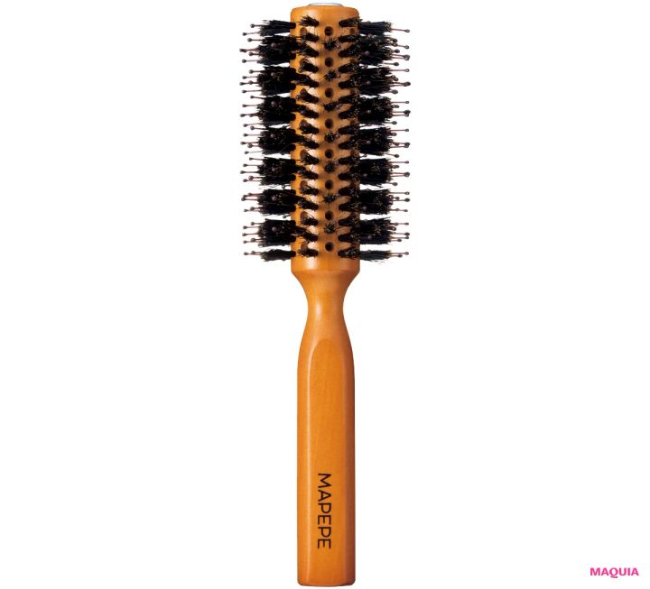 ヘアアレンジ ドライヤーを使った髪の巻き方 おすすめのアイテム マペペ ふんわり天然毛のミックスロールブラシ